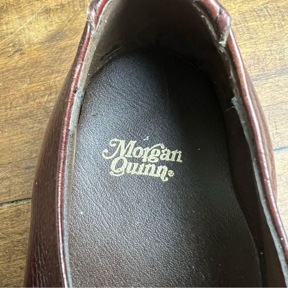 Morgan Quinn Mens Dress Shoes 8 D Brown Pebbled Leather Vintage Union Made - Picture 8 of 11